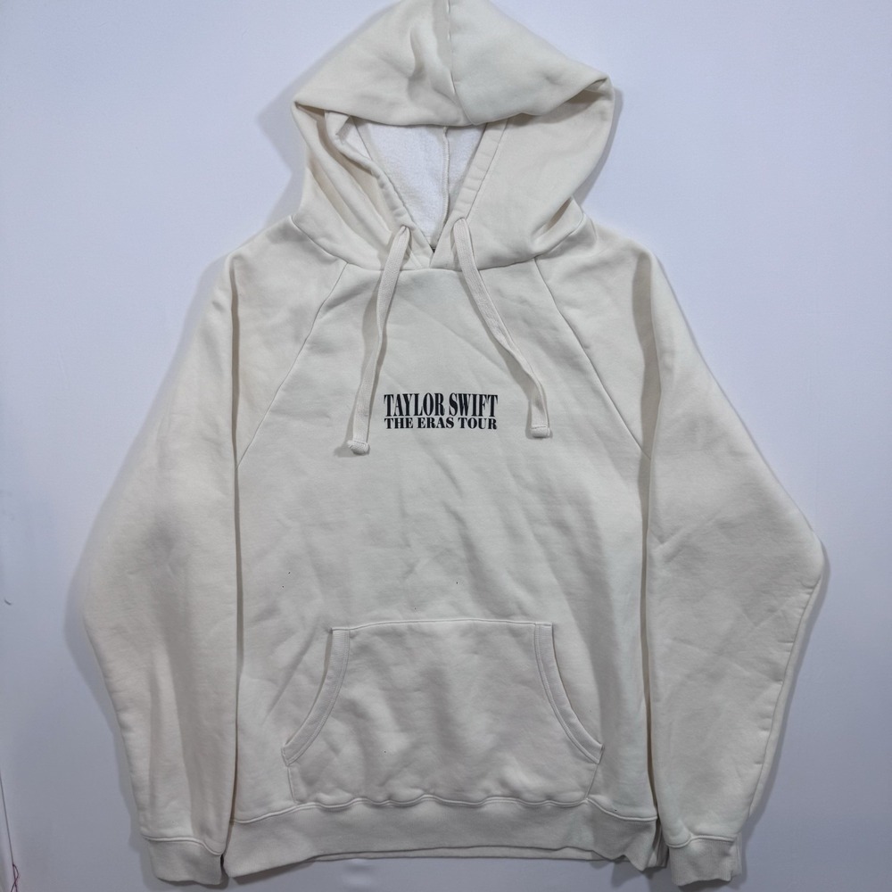 Taylor Swift Official The Eras Tour Sweatshirt Hoodie Adult Size L Unisex Cream